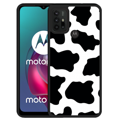 Cazy Hardcase hoesje geschikt voor Motorola Moto G10 - Koeienvlekken