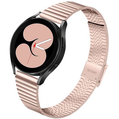 Cazy OnePlus Watch Bandje - Stalen Texture Watchband - 22mm - Rose Goud