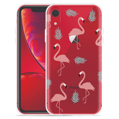 Cazy Hoesje geschikt voor iPhone Xr - Flamingo Pattern