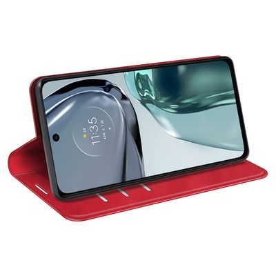 Cazy Wallet Magnetic Hoesje geschikt voor Motorola Moto G62 5G - Rood