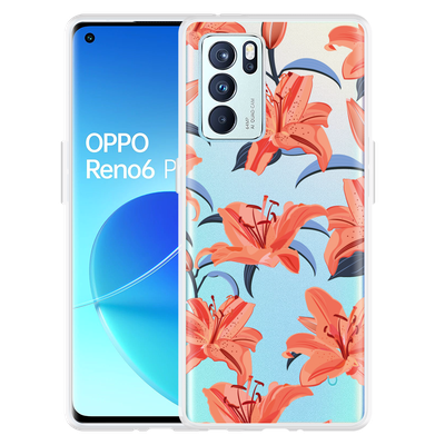 Cazy Hoesje geschikt voor Oppo Reno6 Pro 5G - Flowers
