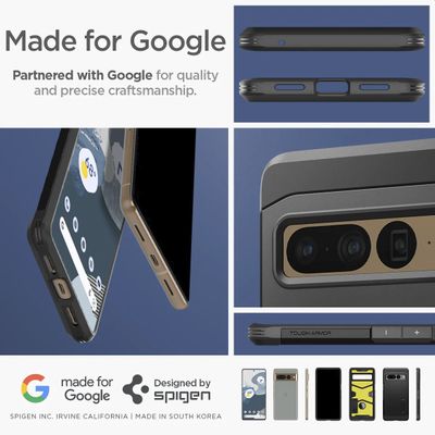 Google Pixel 7 Pro Hoesje - Spigen Tough Armor Case - Zwart
