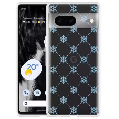 Cazy Hoesje geschikt voor Google Pixel 7 - Snowflake Pattern