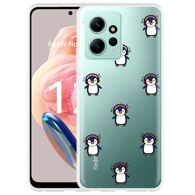 Cazy Hoesje geschikt voor Xiaomi Redmi Note 12 4G Penguin Chillin