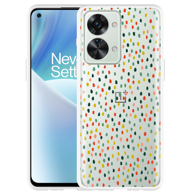 Cazy Hoesje geschikt voor OnePlus Nord 2T - Happy Dots