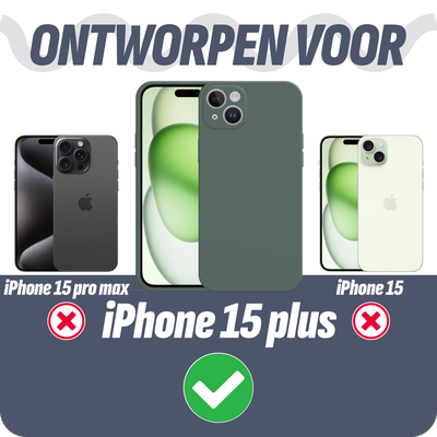 Cazy Soft Color TPU Hoesje geschikt voor iPhone 15 Plus - Groen