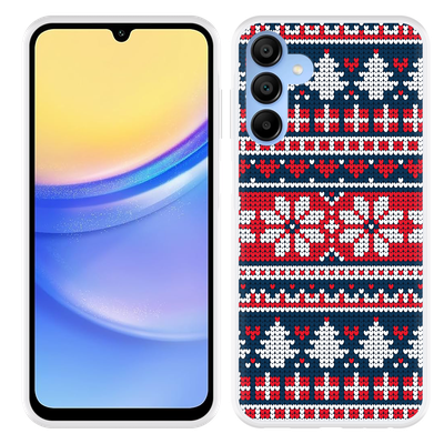 Cazy Hoesje geschikt voor Samsung Galaxy A15 / A15 5G Gebreide Kersttrui II