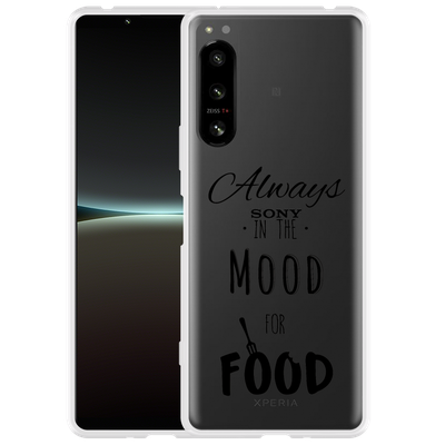 Cazy Hoesje geschikt voor Sony Xperia 5 IV - Mood for Food Black