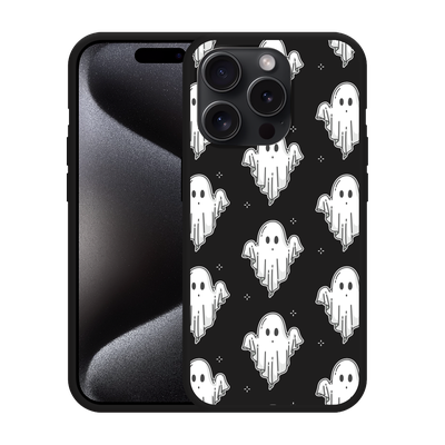 Cazy Hoesje Zwart geschikt voor iPhone 15 Pro Spookjes