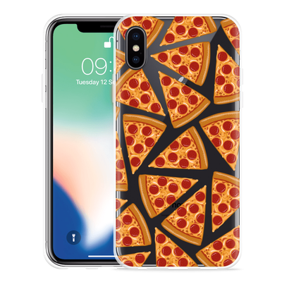 Cazy Hoesje geschikt voor iPhone X - Pizza Party