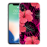 Hoesje geschikt voor iPhone X - Tropical Flowers