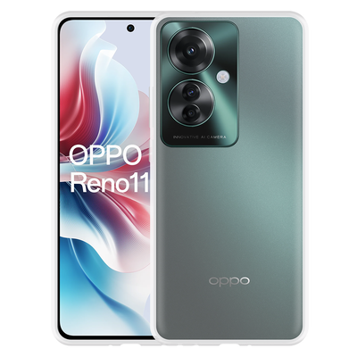 Just in Case Oppo Reno11 F - Soft TPU Case with Necklace Strap - Clear