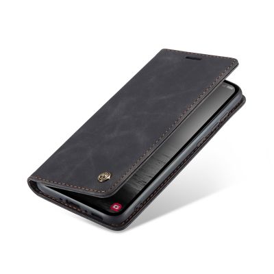 CASEME Samsung Galaxy A54 Retro Wallet Case - Black