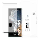 Cazy Full Cover Glass Screen Protector geschikt voor Samsung Galaxy S22 Ultra - Zwart