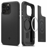 Hoesje geschikt voor iPhone 15 Pro - Spigen Mag Armor Case Magfit - Zwart