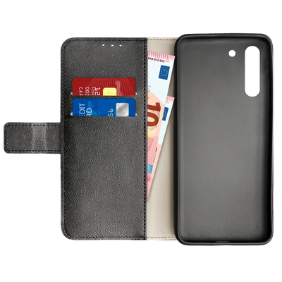 Cazy Wallet Classic Hoesje geschikt voor Samsung Galaxy S21 FE - Zwart