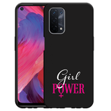 Hoesje Zwart geschikt voor Oppo A74 5G - Girl Power