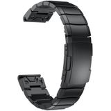 Bandje geschikt voor Garmin Fenix 6 / 6 Pro - Metalen Horlogebandje - Zwart