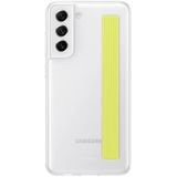 Samsung Hoesje geschikt voor Galaxy S21 FE - Slim Strap Cover - Wit
