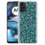 Hoesje geschikt voor Motorola Moto G22 - Blaadjespatroon