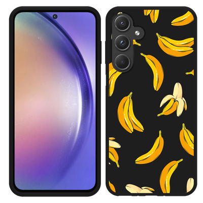 Cazy Hoesje Zwart geschikt voor Samsung Galaxy A55 Banana