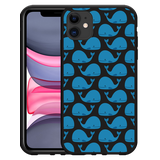 Hoesje Zwart geschikt voor iPhone 11 Whales