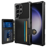 Magnetic Card Hoesje geschikt voor Samsung Galaxy S23 Ultra - Zwart