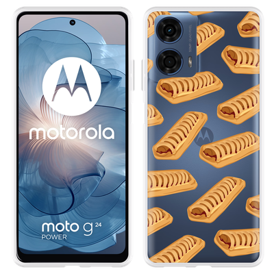 Cazy Hoesje geschikt voor Motorola Moto G04/G04s/G24/G24 Power Frikandelbroodjes