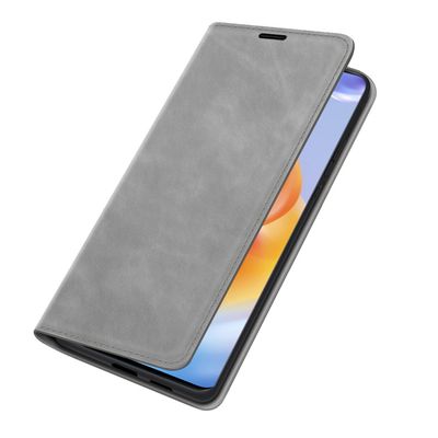 Cazy Wallet Magnetic Hoesje geschikt voor Xiaomi Redmi Note 11 Pro+ - Grijs