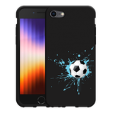 Hoesje Zwart geschikt voor iPhone SE 2022 - Soccer Ball