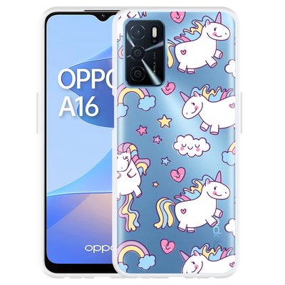 Cazy Hoesje geschikt voor Oppo A16/A16s - Fat Unicorn
