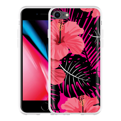 Cazy Hoesje geschikt voor iPhone 8 - Tropical Flowers