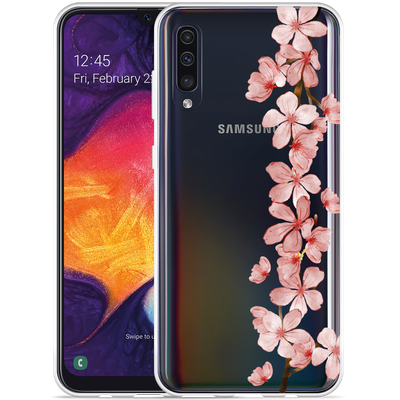 Cazy Hoesje geschikt voor Samsung Galaxy A50 - Flower Branch