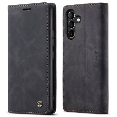 CASEME Samsung Galaxy A54 Retro Wallet Case - Black