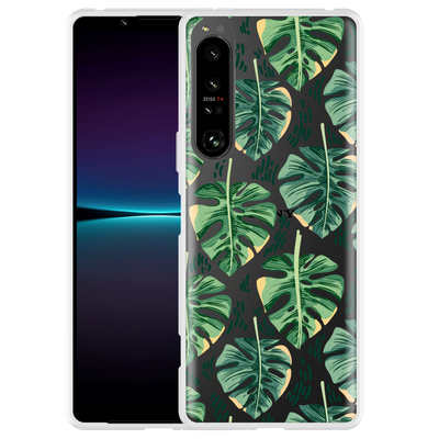 Cazy Hoesje geschikt voor Sony Xperia 1 IV - Palm Leaves Large