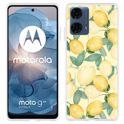 Cazy Hoesje geschikt voor Motorola Moto G04/G04s/G24/G24 Power Lemons