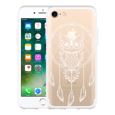 Cazy Hoesje geschikt voor iPhone 7 - Dream Owl Mandala