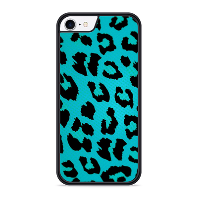 Cazy Hardcase hoesje geschikt voor iPhone 8 - Luipaard Groen Zwart