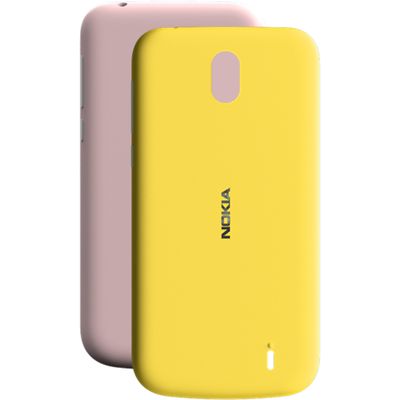 Nokia 1 X-Press On Cover Dual Pack - Roze / Geel