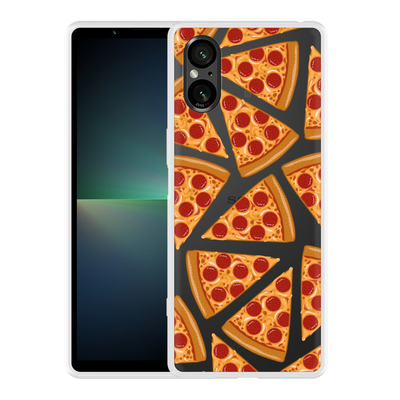 Cazy Hoesje geschikt voor Sony Xperia 5 V Pizza Party