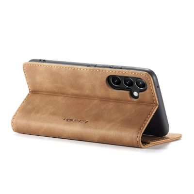 Caseme Hoesje geschikt voor Samsung Galaxy A54 - Retro Wallet Case - Bruin