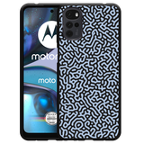 Hoesje Zwart geschikt voor Motorola Moto G22 - Blauwe Doodle