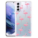 Hoesje geschikt voor Samsung Galaxy S21 Plus - Flamingo