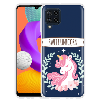 Cazy Hoesje geschikt voor Samsung Galaxy M22 - Sweet Unicorn