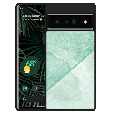 Cazy Hardcase hoesje geschikt voor Google Pixel 6 Pro - Green Marble