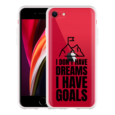 Cazy Hoesje geschikt voor iPhone SE 2020 - Goals are for Men