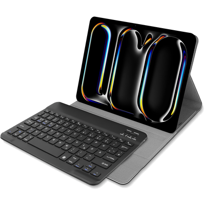 Cazy Hoes met Toetsenbord geschikt voor iPad Pro 11 2024 (5th Gen) - Qwertz indeling - Zwart