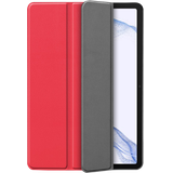 Hoes geschikt voor Samsung Galaxy Tab S8 - TriFold Tablet Smart Cover met Penhouder - Rood