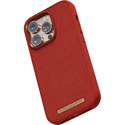 Njord Collections Comfort+ Hoesje geschikt voor iPhone 14 Pro Max - Gerecycled Materiaal - 2M valbesecherming - oranje