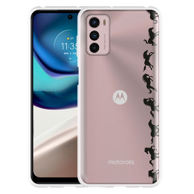 Cazy Hoesje geschikt voor Motorola Moto G42 - Horses in Motion